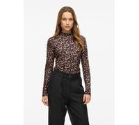 Vila Vileoa L/S High Neck Top - Noos M Marrón