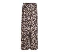 Vila Vileoa RW Wide Pants Pantalones de Tela, Black/AOP: Leo, L Mujeres