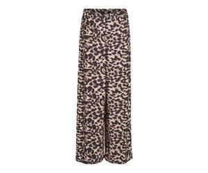 Vila Vileoa RW Wide Pants Pantalones de Tela, Black/AOP: Leo, XS Mujeres