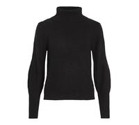 Vila Vilou - Jersey de Cuello Redondo para Mujer, Talla XS, Color Negro, Negro, XS