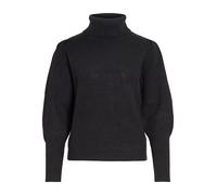 Vila Vilou - Jersey de Cuello Redondo para Mujer, Talla XS, Color Negro, Negro, XS