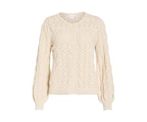 Vila Vilowen L/S O-Neck Knit Cardigan/PB/R, Abedul, L para Mujer