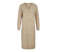 Vila Vima V-Neck L/S Knit Dress-Noos Vestido, Melange Natural, XL Mujeres