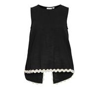 Vila Vimanda Wavy O-Neck S/L Top, Negro (Black Beauty), 40 Mujeres