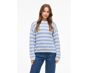 Vila VIMARLEY L/S STRIPED KNIT PULLOVER M Gris