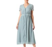Vila Vimichelle S/S Vestido Midi con Cuello en V, Green Milieu, 40 para Mujer