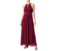 Vila VIMILINA Maxi Dress - Cuello de sujeción, Cabernet/Detail:Elastic, 36