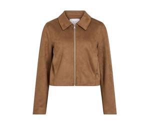 Vila Vimoody L/S Fake Suede Jacket-Noos, Coconut Toasted, Numeric_38 Mujeres