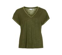 Vila Vinoel - Parte Superior de Punto de Cuello en V S/S, Capulet Olive, S