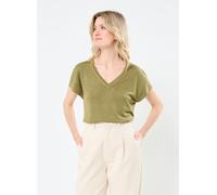 Vila VINOEL V-NECK S/S STITCH DETAIL TOP XS Verde