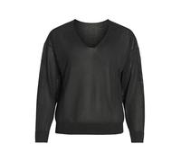 Vila Vinovy L/S V-Neck Rev Knit Top-Noos, Negro (Black Beauty), XL para Mujer