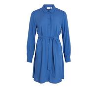 Vila Vipaya L/S Dress/Su-Noos Vestido Largo, Color Azul, 40 para Mujer