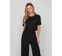 Vila VIPLISA O-NECK S/S TOP - NOOS M Negro