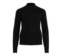 Vila Viril Crewneck L/S Knit Top Noos Suéter, Negro, L para Mujer