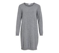 Vila VIRIL L/S Knit Dress-Noos Vestido, Color Gris, M para Mujer