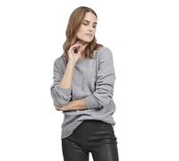 Vila Viril O-Neck L/S Knit Top-Noos Jersey de Punto, Color Gris, XS para Mujer