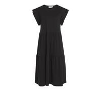 Vila Visa S/S Midi Dress /1 Vestido, Negro, M para Mujer