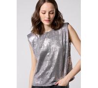 Vila Vishinaja O-Neck S/L Foil T-Shirt/C34 XS Plata