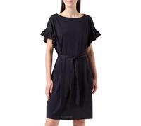 Vila VISUMMERA Boat Neck S/S Dress/R, Negro (Black Beauty), L
