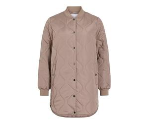 Vila Vitate L/S Quilt Jacket-Noos, Gris Pardo, 38 Mujeres