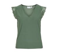 Vila Vitrav C/S V-Neck Top/Ka, Laurel Wreath, L