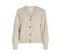 Vila Vituli V Neck L/S Knit Cardigan/Su/PB/1, Beige, S para Mujer