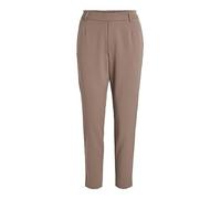 Vila Vivarone HW Slim Pant-Noos Pantalones de Tela, Marrón Lentil, 46 para Mujer