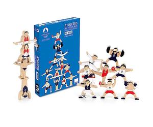 Vilac 240200 - Edición Especial para los Juegos Olímpicos 2024 - Juego de Equilibrio de Atletas (Juguete con Licencia), Juguete para niños a Partir de 5 años, Color Azul