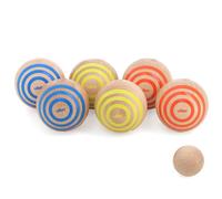 Vilac 4073 - Pananca Rayas de Madera Natural Estampada, 6 Bolas de Rayas Coloridas, Cerdito y Bolsa de algodón, dirección, concentración y Juego en Familia, Idea de Regalo para niños a Partir de 5