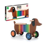 VILAC 7428 - Portador de Perro para Perro (1 Portador de Madera, Multicolor para niños, Juegos de Despertar de Madera, Juguete para niños, a Partir de 18 Meses, 7428