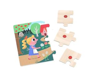 Vilac- Caja de 4 Rompecabezas de Madera, Hebilla de Oro - Ingela P.Arrhenius, Multicolor (7630)