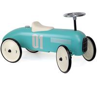 Vilac Coche de carreras correpasillos de metal azul agua