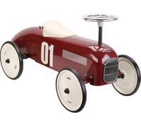 Vilac Coche de carreras correpasillos de metal burdeos 76 x 38 x 40 cm