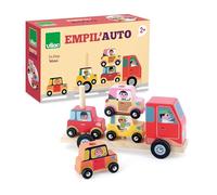 VILAC - Empil'auto 4 piezas - Ingela P.Arrhenius - Coche de Madera - 1 Camión + 1 Remolque de Madera + 4 Vehículos de Madera - Juegos de Despertar para Niño de Madera - Juguete para Niño a partir de 2
