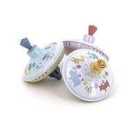 VILAC - Expositor de 6 peonzas - Sarah Betz - Los pequeños Juguetes de mostrador - 6 pezones de Metal: Feria, Animales y vehículos - Juegos de Despertar de Madera - a Partir de 3 años - 7121