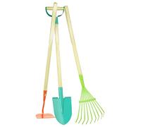 Vilac Juego de Herramientas de jardín Grande, Juego de jardinería para niños, Juego de 3 Piezas, Incluye azada, rastrillo y Pala, a Partir de 3 años