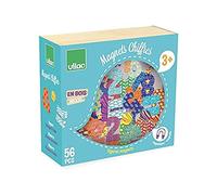 Vilac - Números y símbolos de madera imantados (56 piezas) , color/modelo surtido