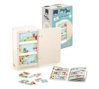 Vilac - Pack it Right frigorífico - Ingela P.Arrhenius - Juegos creativos - 1 Nevera de Madera + 21 Piezas magnéticas + 2 estantes de Madera magnéticos - Juegos de Madera - a Partir de 5 años - 7640