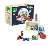 VILAC Pack it Right Mover - Ingela P.Arrhenius creativos - 1 camión 19 Piezas Juegos de Despertar Madera - Juguete para niños a Partir de 5 años - 7635