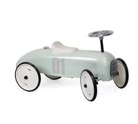 Vilac - Portador de Coche Vintage Verde Salvia de Metal - Asiento Ajustable, Ruedas de Goma y se Entrega en Kit de Montaje - Juguete de Primera Edad Resistente - Idea de Regalo para el Primer