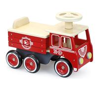 VILAC- Porteur camion de pompiers Aviones, Color Rojo (1126R)