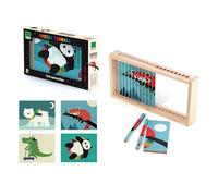VILAC - Puzzle de trubble Les animaux - Andy Westface - 1 soporte de madera + 20 varillas de madera ilustradas en las 4 caras - Juegos de despertar para niños de madera - a partir de 5 años - 7427
