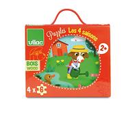 Vilac Cuatro Estaciones Set 4 Puzzles 6 Piezas, Multicolor (2641)
