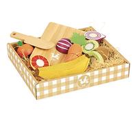 Vilac- Set Frutas y Verduras Madera para Cortar Delantales y Guardapolvos, Multicolor, 1 EA (8106)