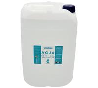 VILAROA Agua Destilada 25L, 14 bidones de Agua Desionizada y Desmineralizada - Alta Pureza para Maquinaria, Bateria, Radiador de Coche, Autoclave, Humidificador y CPAP - Uso Profesional 1.29 µS/cm