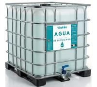 VILAROA Agua Destilada Desionizada 1000 L en IBC GRG, Conductividad < 1,25 µS/cm, Uso Profesional para Laboratorio e Industria, Apta para baterías, Limpieza y experimentos de Alta pureza