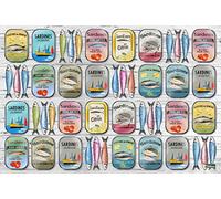 Vilber A050 V01 Sardines.2942 DU01 Mantel Tapete Comedero Bebedero, 45.6 x 30.5 x 0.2 cm, Multicolor