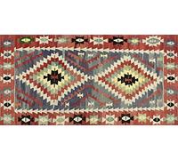 Vilber, Alfombra Vinilo, Étnico, Rombos, Pasillo, Cocina, Salón, Hogar. Multicolor. Diferentes tamaños. Medida: 40x78cm. Kilim.2574 01.