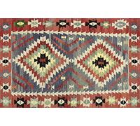 Vilber, Alfombra Vinilo, Étnico, Rombos, Pasillo, Cocina, Salón, Hogar. Multicolor. Diferentes tamaños. Medida: 100x155cm. Kilim.2574 01.