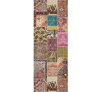 Vilber, Alfombra Vinilo, Patchwork, Pasillo, Cocina, Salón, Hogar. Multicolor. Diferentes tamaños. Medida: 52x140 cm. Sharif 01.